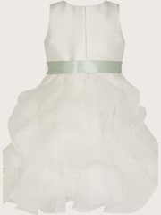 Monsoon Natural Baby Cannes Organza Ruffle Dress - Image 2 of 3