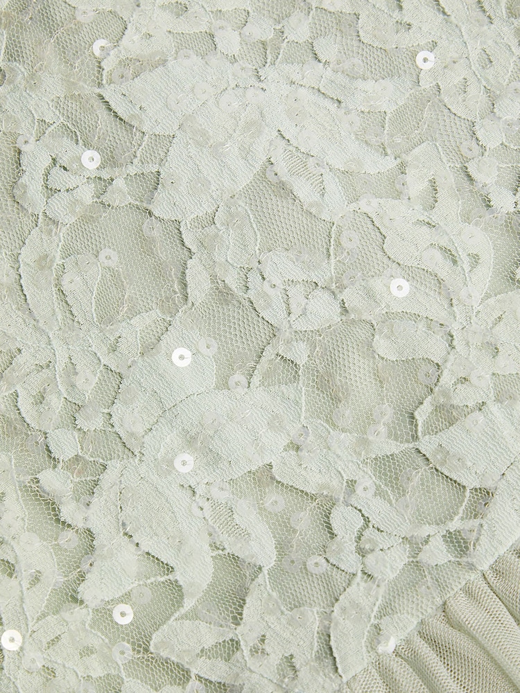 Monsoon Green Lacey Sequin Truth Maxi Dress - Image 3 of 3 Monsoon Green Lacey Sequin Truth Maxi Dress - Image 3 of 3