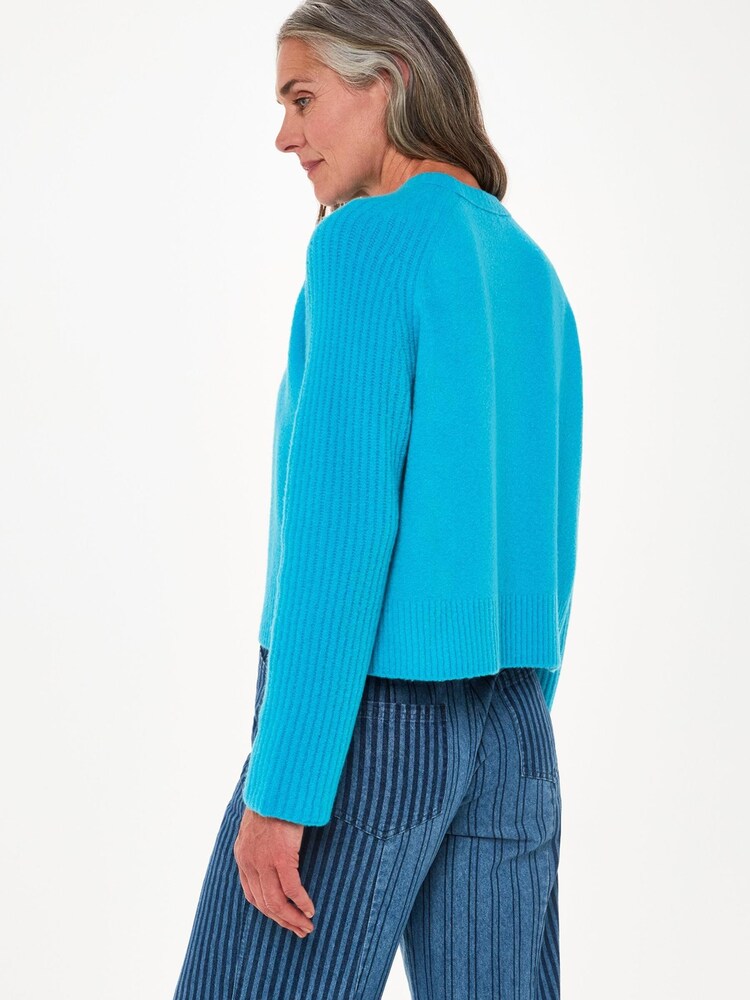 Whistles Blue Anna Wool Mix Crew Knit - Image 2 of 5