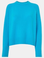 Whistles Blue Anna Wool Mix Crew Knit - Image 5 of 5