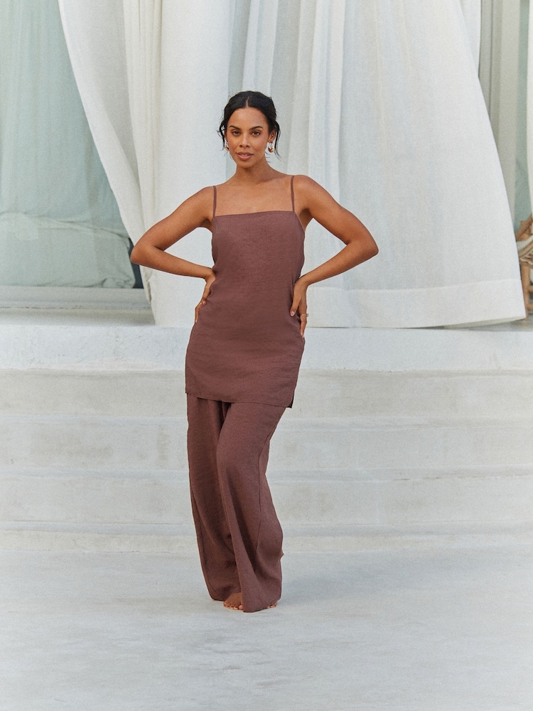 Chocolate Brown Coord Longline Top - Image 2 of 7 Chocolate Brown Coord Longline Top - Image 2 of 7