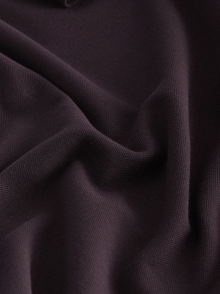 Purple Dark Regular Fit Short Sleeve Pique Polo Shirt - Image 7 of 7