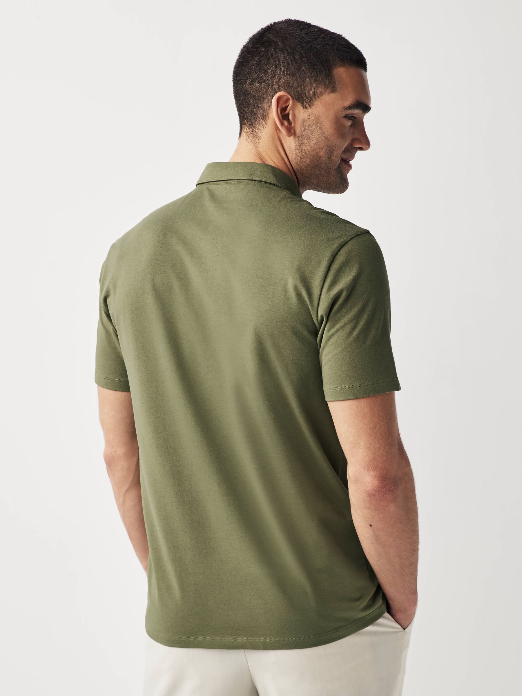 ファッションなデザイン Sage Green/Grey/Rust Brown Regular Fit Short Sleeve Jersey トップス
