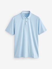 Blue Geo Print Regular Fit Short Sleeve Jersey Polo Shirts 3 Pack - Image 10 of 12