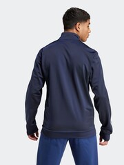 adidas Blue Sportswear Essentials Warm-Up 3-Stripes Track Top Coat Jacket - Image 2 of 7