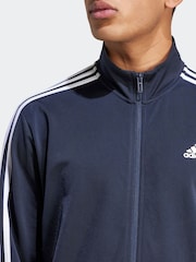 adidas Blue Sportswear Essentials Warm-Up 3-Stripes Track Top Coat Jacket - Image 5 of 7