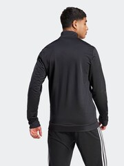 adidas Black Sportswear Essentials Warm-Up 3-Stripes Track Top Coat Jacket - Image 2 of 6