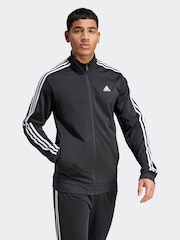 adidas Black Sportswear Essentials Warm-Up 3-Stripes Track Top Coat Jacket - Image 3 of 6