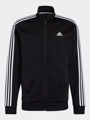 adidas Black Sportswear Essentials Warm-Up 3-Stripes Track Top Coat Jacket - Image 6 of 6