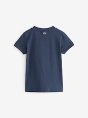 Lacoste Childrens Large Croc Effect 100% Cotton Graphic Logo T-Shirt - Image 2 of 3