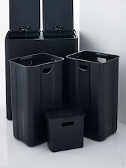 Black 40L 3 compartment Recycling Soft Close Pedal Bin - Image 3 of 7