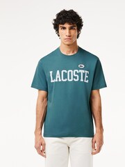 Lacoste French Iconics Varsity Logo 100% Cotton T-Shirt - Image 1 of 6