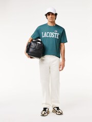 Lacoste French Iconics Varsity Logo 100% Cotton T-Shirt - Image 3 of 6