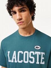 Lacoste French Iconics Varsity Logo 100% Cotton T-Shirt - Image 4 of 6