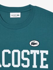 Lacoste French Iconics Varsity Logo 100% Cotton T-Shirt - Image 6 of 6