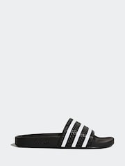 adidas Originals Black/White Adilette Slides - Image 1 of 13