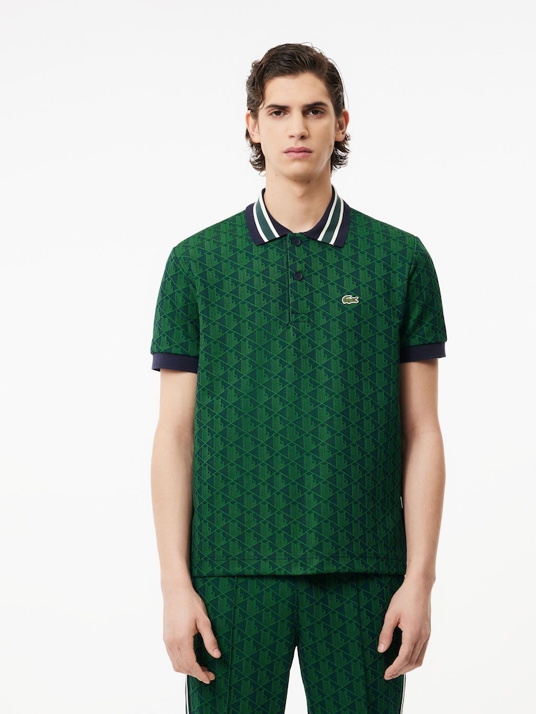 Lacoste Monogram Polo Shirt - Image 1 of 10
