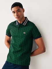 Lacoste Monogram Polo Shirt - Image 4 of 10