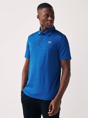 Lacoste Golf Ultra-Dry Striped Polo Shirt - Image 1 of 4