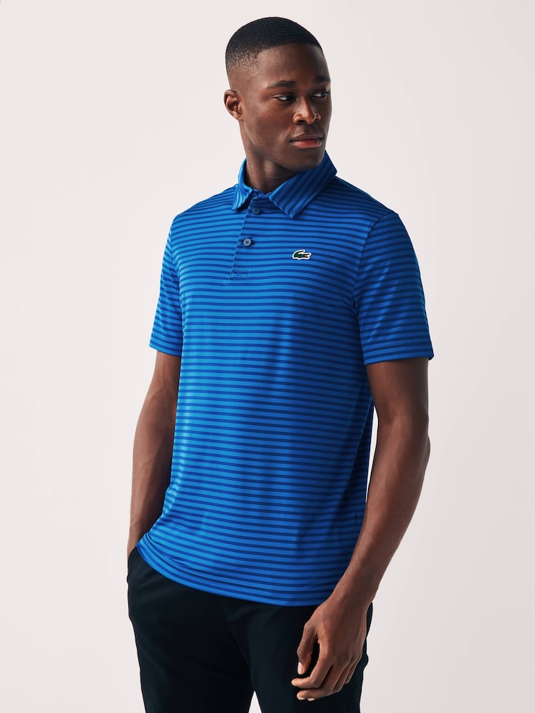 Lacoste Golf Ultra-Dry Striped Polo Shirt - Image 1 of 4