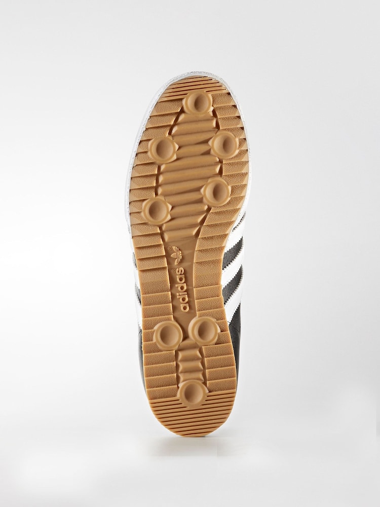 adidas Originals Black/White Samba Suede Trainers - Image 6 of 7