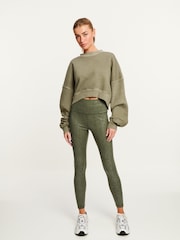 Khaki Green Active High Rise Sports Sculpting Leggings - Image 1 of 7