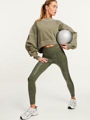 Khaki Green Active High Rise Sports Sculpting Leggings - Image 2 of 7