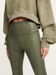 Khaki Green Active High Rise Sports Sculpting Leggings - Image 5 of 7