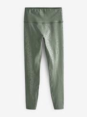 Khaki Green Active High Rise Sports Sculpting Leggings - Image 6 of 7