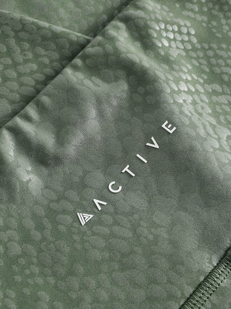 Khaki Green Active High Rise Sports Sculpting Leggings - Image 7 of 7