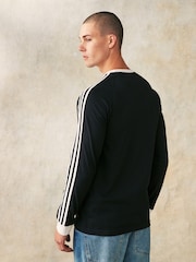 Schwarz - adidas Originals 100% Cotton Adicolor Classics 3-Stripes Long Sleeve Long-Sleeve Top - Bild 3 von 5
