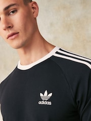 Schwarz - adidas Originals 100% Cotton Adicolor Classics 3-Stripes Long Sleeve Long-Sleeve Top - Bild 4 von 5