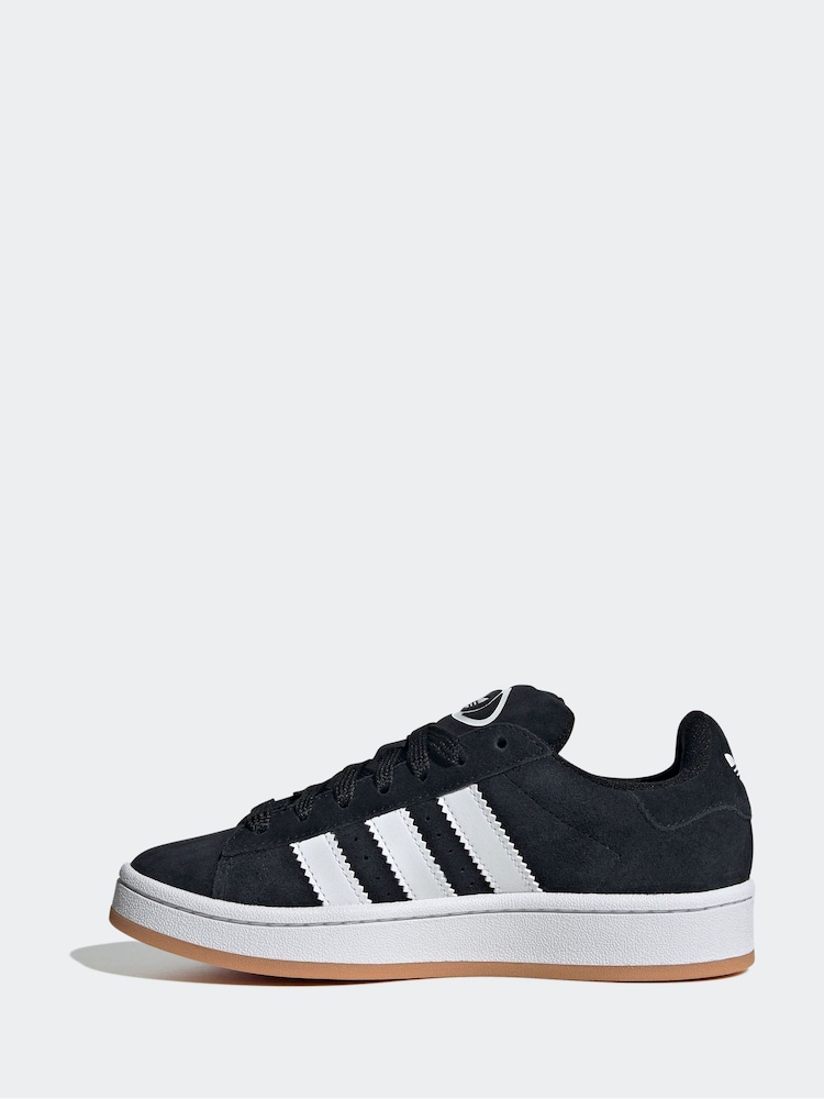 adidas Black/White Junior Campus 00s Trainers - Image 3 of 9