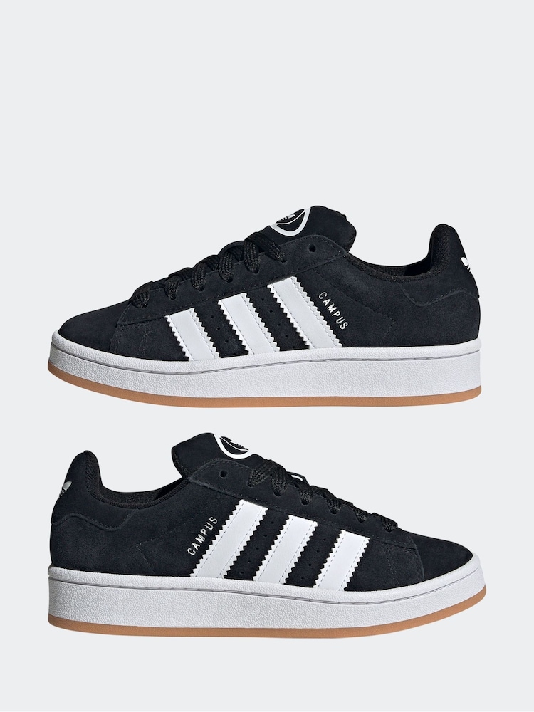 adidas Black/White Junior Campus 00s Trainers - Image 4 of 9