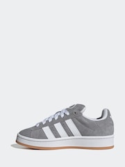 adidas Grey/White Junior Campus 00s Trainers - Image 2 of 9