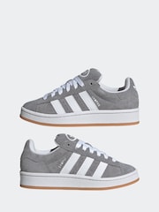 adidas Grey/White Junior Campus 00s Trainers - Image 3 of 9