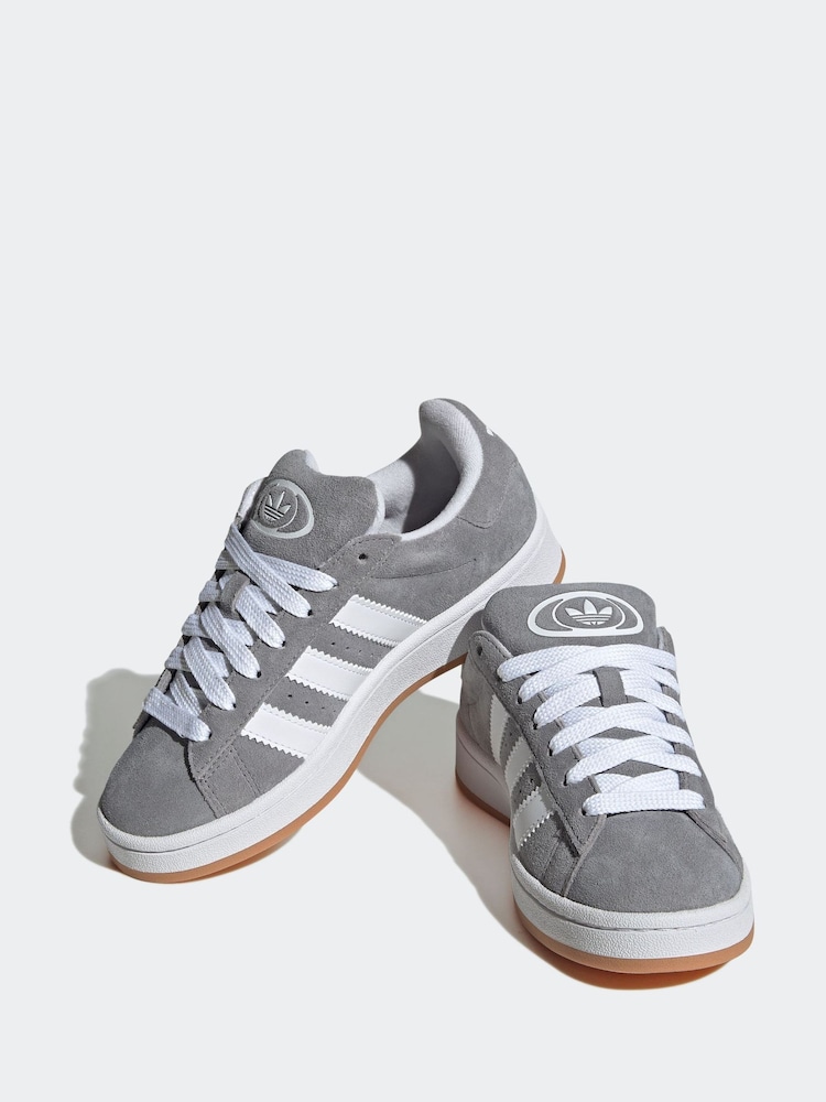adidas Grey/White Junior Campus 00s Trainers - Image 4 of 9