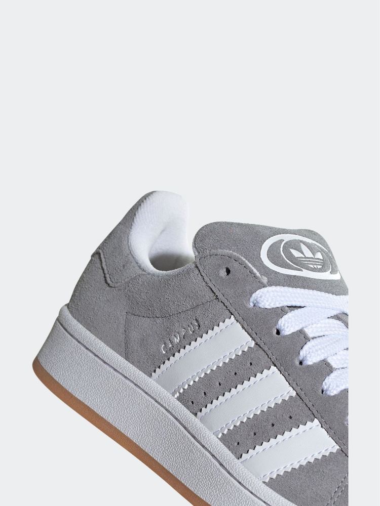 adidas Grey/White Junior Campus 00s Trainers - Image 8 of 9