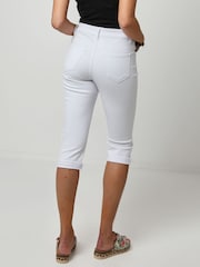 Joe Browns White Essentials Stretch Capri Trousers - Image 2 of 3