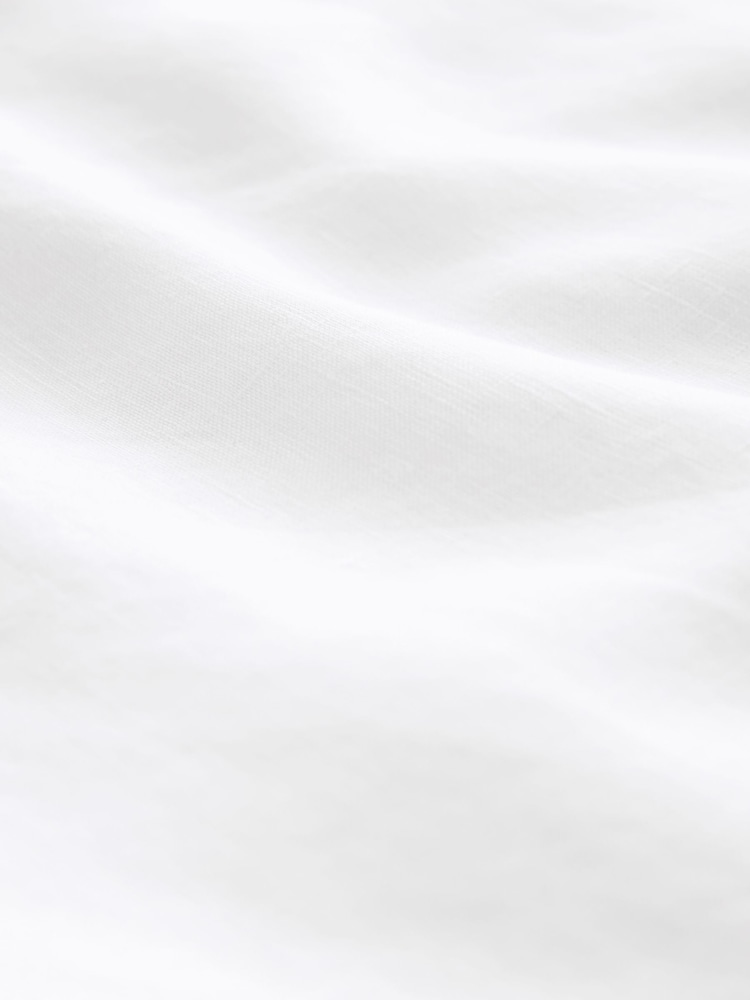 White Premium 100% Linen Midi Skirt - Image 7 of 7