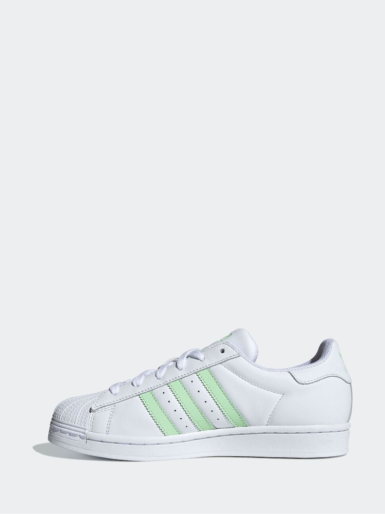 adidas Originals White Superstar Trainers - Image 2 of 8