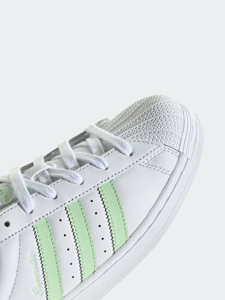 adidas Originals White Superstar Trainers - Image 7 of 8