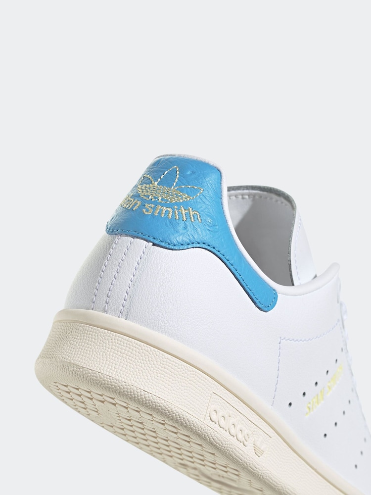 adidas Originals Blue/White Stan Smith Trainers - Image 8 of 8