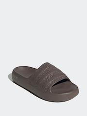 adidas originals Brown Dark Adilette Ayoon Sandals - Image 3 of 10
