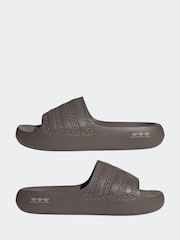 adidas originals Brown Dark Adilette Ayoon Sandals - Image 5 of 10