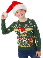 Character Green The Grinch Christmas Jumper - Image 2 of 7