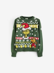 Character Green The Grinch Christmas Jumper - Image 3 of 7