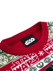 Character Red Star Wars Darth Vader Christmas Jumper - Image 4 of 6