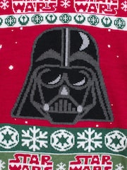 Character Red Star Wars Darth Vader Christmas Jumper - Image 5 of 6