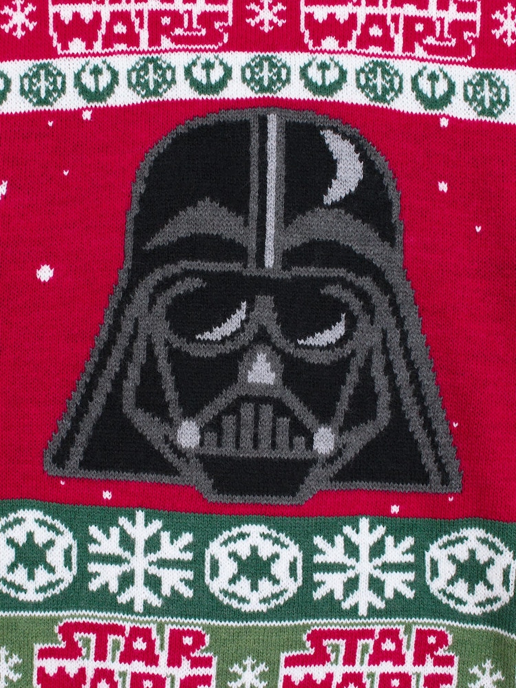 Character Red Star Wars Darth Vader Christmas Jumper - Image 5 of 6